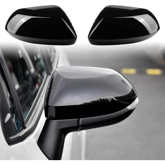 2pcs Compatible with Toyota Corolla 2025 2024 2023 2022 2021 2020 Accessories Sport Car Rearview Mirror Cover Trims Rear View Mirror Guard Protector Caps -Glossy Black