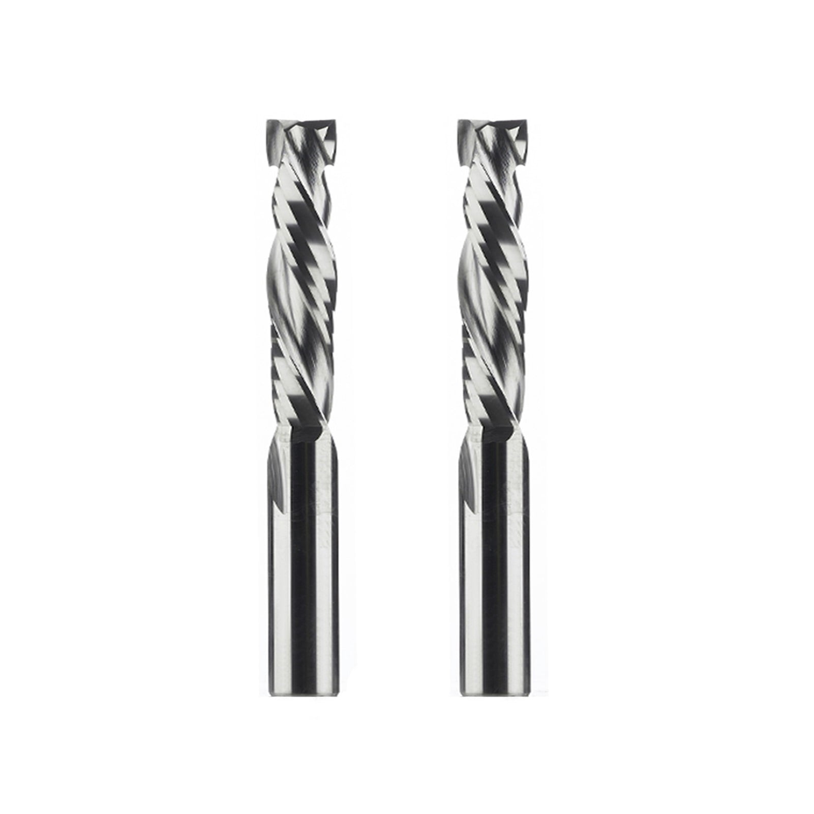 2pcs Compression Milling Cutter Woodwork Down Cut Two Flute Spiral ...