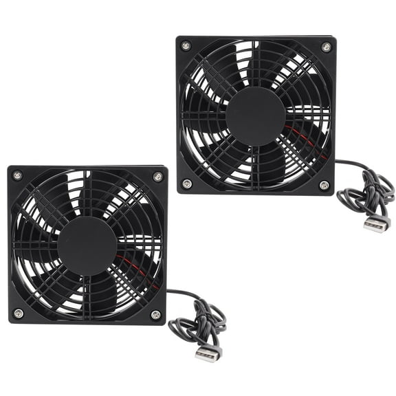 2pcs Computer Case Fan Ultra Silent Quiet Cooling Fan, USB PC Cooler Fan, 5V,18dBA Low Noise, Multiple Power Supply Modes for Router Modem, TV Box