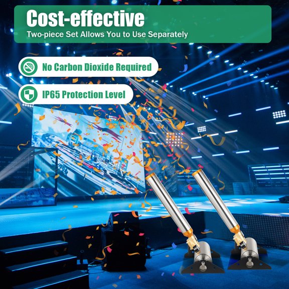 2pcs Confetti Machine, Confetti Salute Machine with Remote Controls, Electric Confetti Launcher for Wedding, Birthday, Concert, Stage, Special Festival, Angle Adjustable (45, 60, 90)