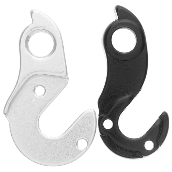 2pcs Convenient Mountain Bike Metal Rear Derailleur Hook Frame Tail Hook Part Universal Hanger Bike Metal Rear Derailleur Hanger Bike Frame Tail Hook Part