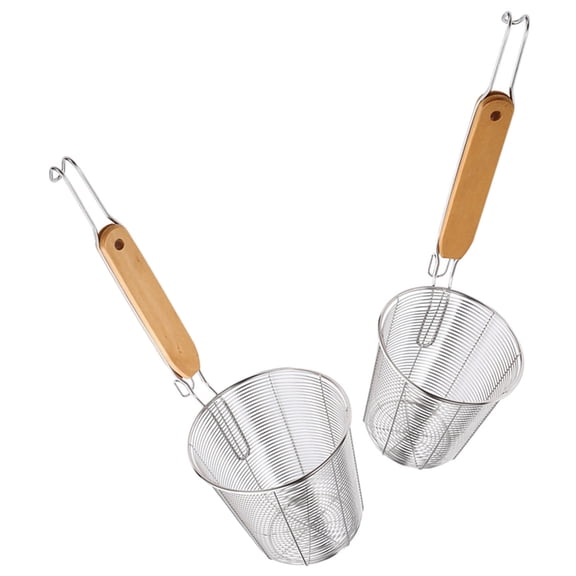 2pcs Cooking Use Mesh Colander Food-grade Stainless Steel Noodle Strainer Kitchen Hot Food Strainer
