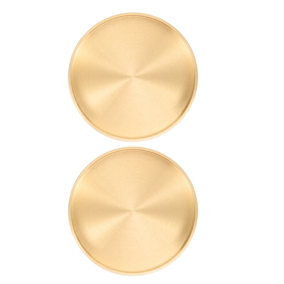Minkissy Decorative Brass Coasters, Heat Insulation, Practical and Safe, 2Pcs