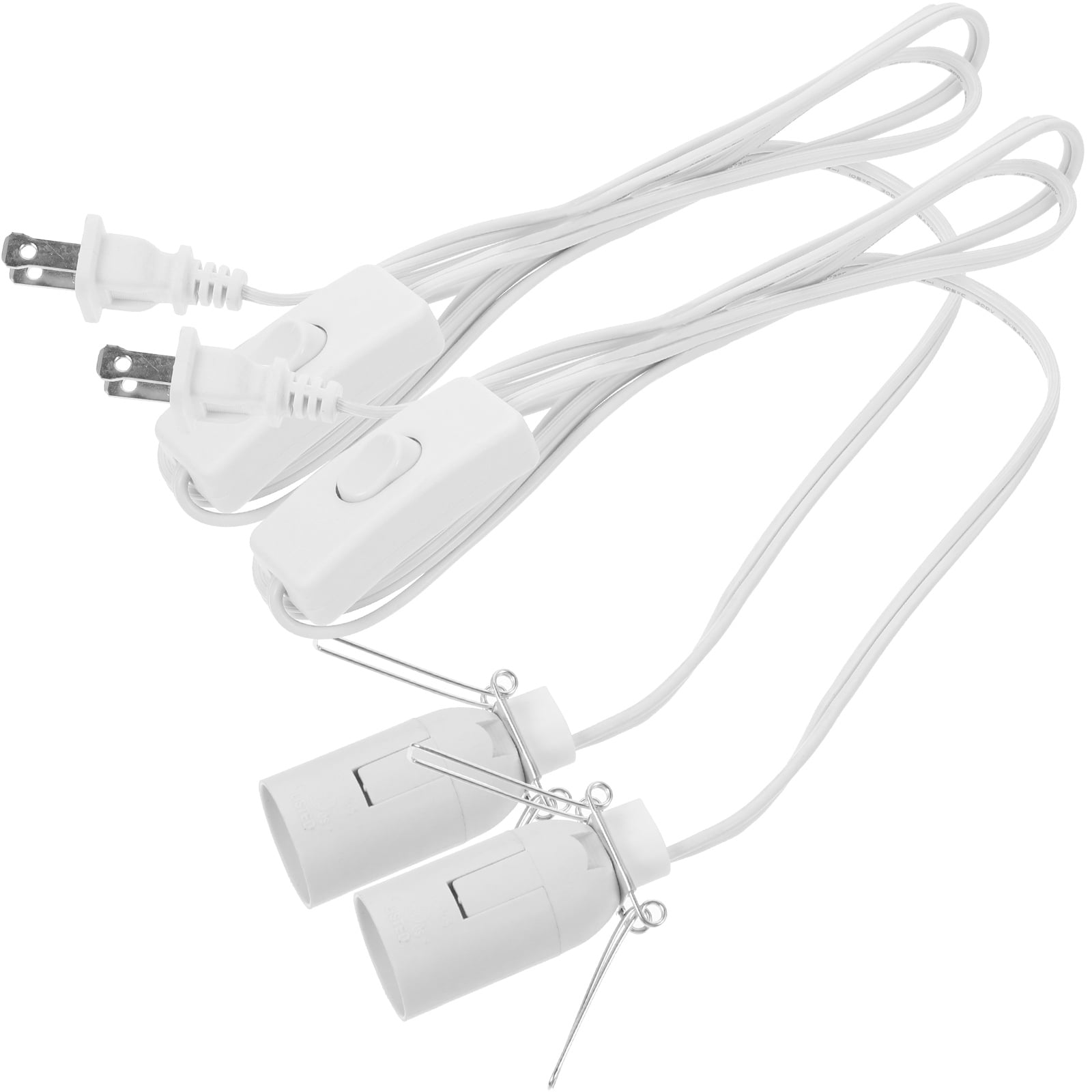 2pcs Cord Replacement E12 Base Power Cord Cable With Us Plug E12 Lamps
