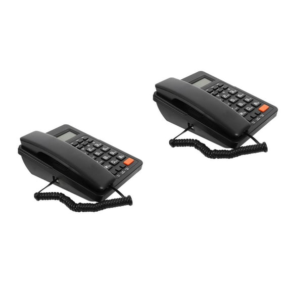 2pcs Corded Basic Landline Phone, Simple Caller ID Telephone with LCD Incoming Display for Home Office