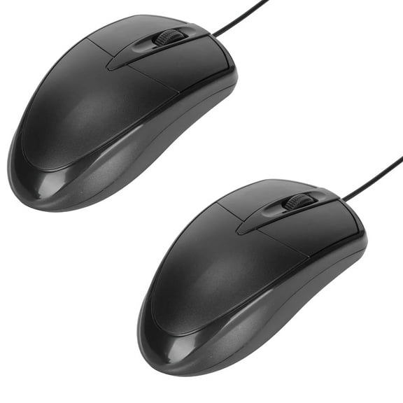 2pcs Corded Mouse, Wired Mouse Plug And Play For Home Office School