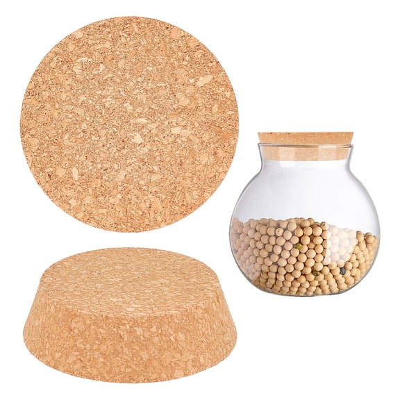 2pcs Cork Bottle Stoppers Wine Accessories Wheat 110x30mm Bottom Diameter: 90mm