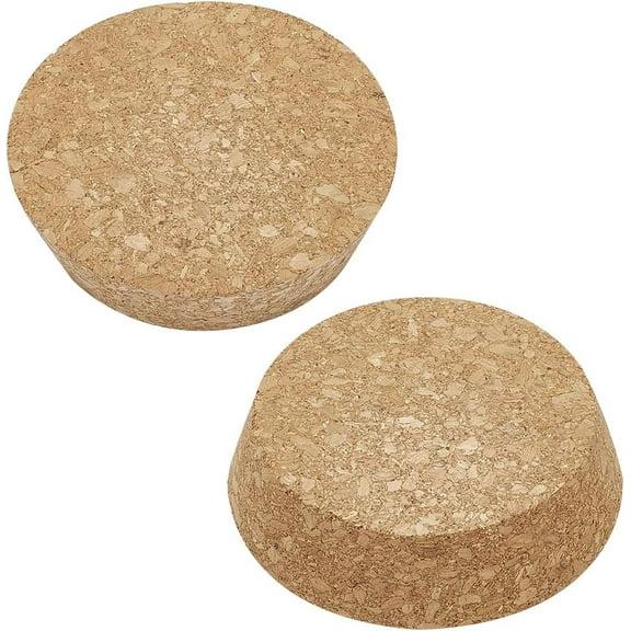 2pcs Cork Stoppers Tapered Wine Cork Plugs for Wines Decorative Bottles Jars Arts DIY Crafts 4x3.3inch Wheat for DIY