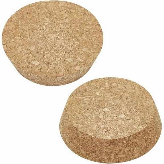 2pcs Cork Stoppers Tapered Wine Cork Plugs for Wines Decorative Bottles Jars Arts DIY Crafts 4x3.3inch Wheat