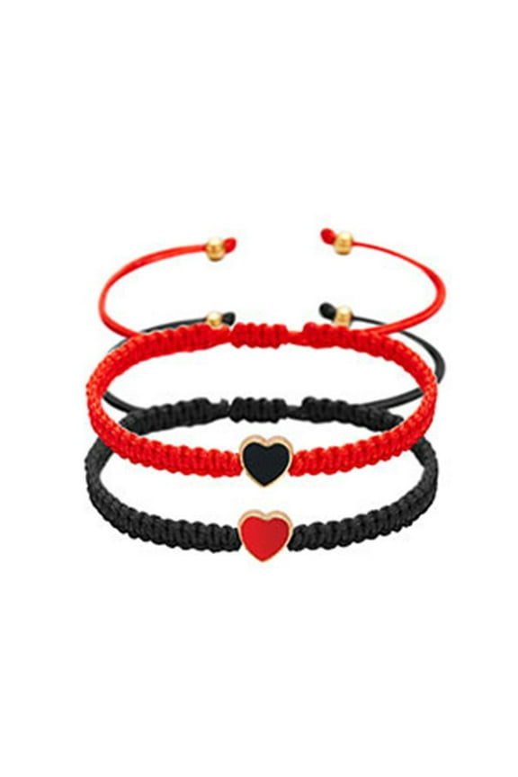 2pcs Couple Heart shape Friendship Bracelets For Lover Valentines Day.UK K7W0