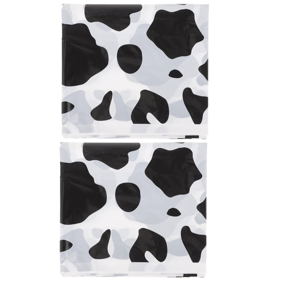 2pcs Cow Printing Table Cloth Table Cover Cow Tablecloth Party Decorations