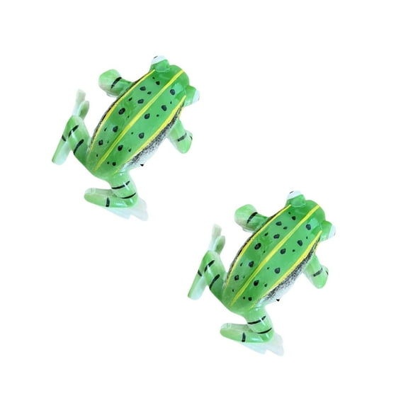 2pcs Mini Resin Frogs Simulation Frog Statue Ornaments Landscape Frogs Craft Animal Sculpture for Decorating Garden Yard Patio Garden Spaces