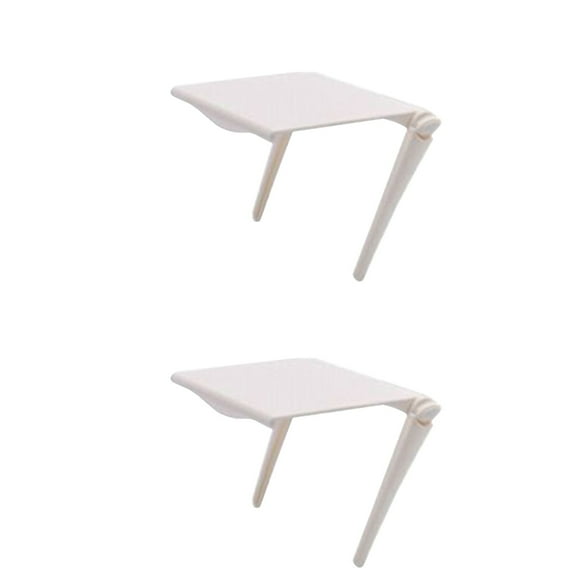 2pcs Creative Computer LCD Display Shelf Multifunction Storage Rack Foldable Screen Storage Bracket Home Office Desktop Shelf (White)