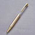 thumbnail image 1 of 2pcs Creative Empty Tube Ballpoint Pens with Black Ink Pen Refill Inside for DIY Glitter Epoxy Resin Ballpoint Pen Making Golden golden 140x10mm, 1 of 3