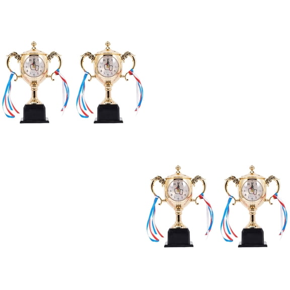 2pcs Creative Graduation Student Gift Trophy Shape Alarm Clock Students Bedside Clock
