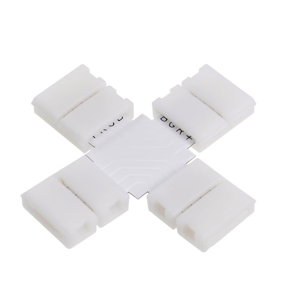 2pcs Cross Shape 4 Way 4 Pin Adapter for 5050 PCB  Strip with 10mm Light