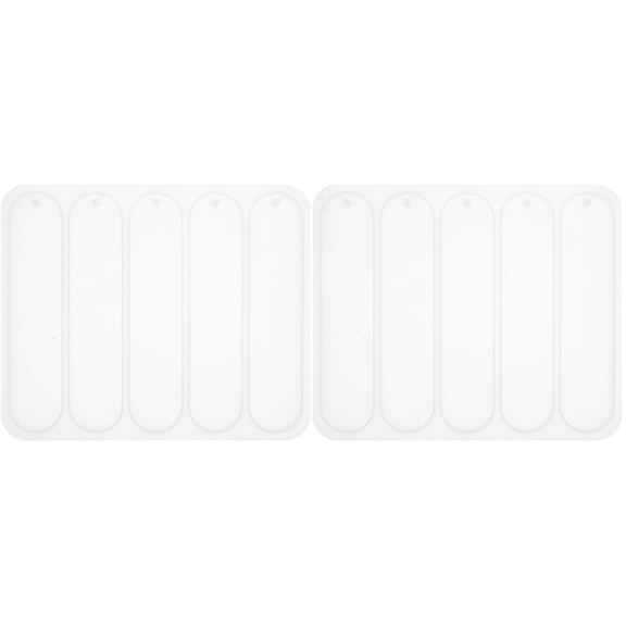 FENGGUIQU White Silicone Crystal Epoxy Bookmark Mold, 2 Pieces Craft Kit for Home Use and Projects
