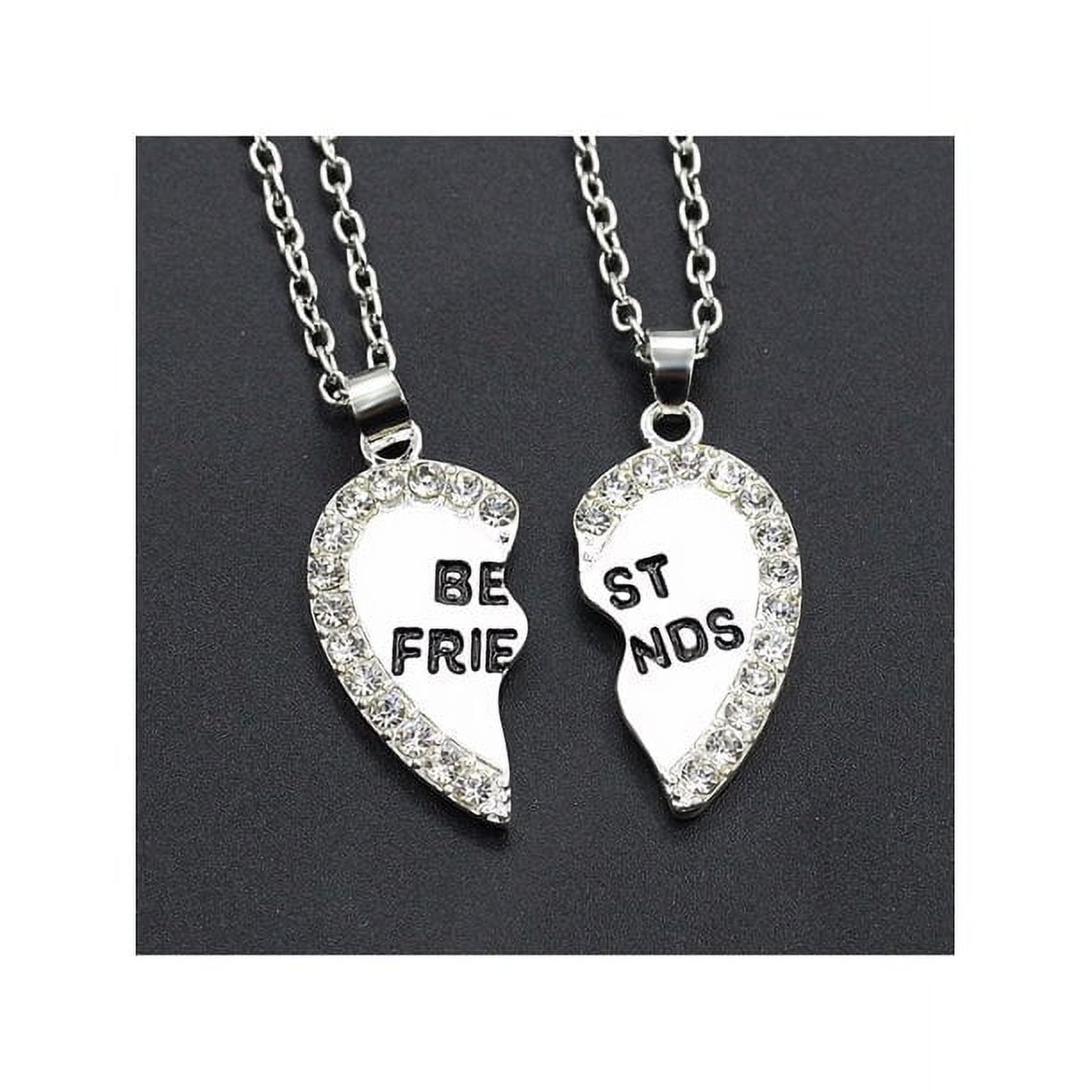 Crystal Half Heart Pendant Best Friends Necklace Set Bangladesh Ubuy