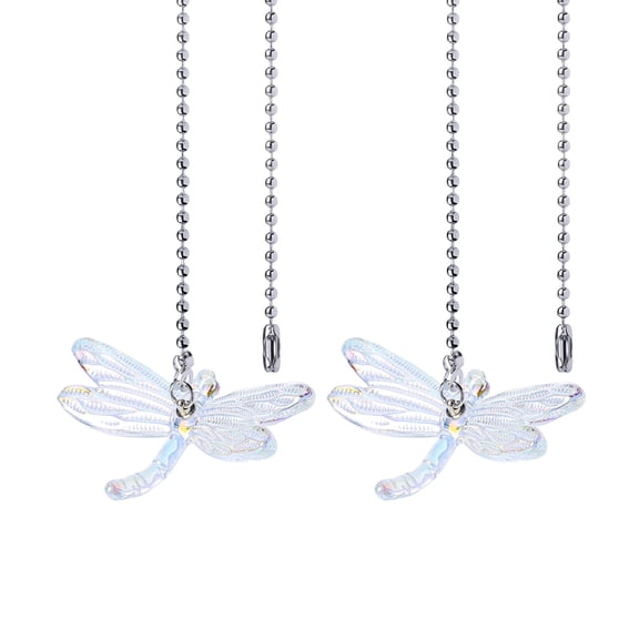2pcs Crystal Suncatcher for Window, Car Crystal Hanging Decorations, Hanging Decoration for Car, Home Decoration, Birthday Gift (Dragonfly)