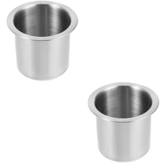 2pcs Cup Storage Holder Recessed Drop in Drinks Cup Holder Replacement Car Cup Stainless Steel Holder