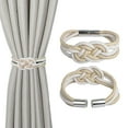 TSV 2pcs Durable Curtain Tiebacks, Magnetic Holdbacks, Upgrade Window ...