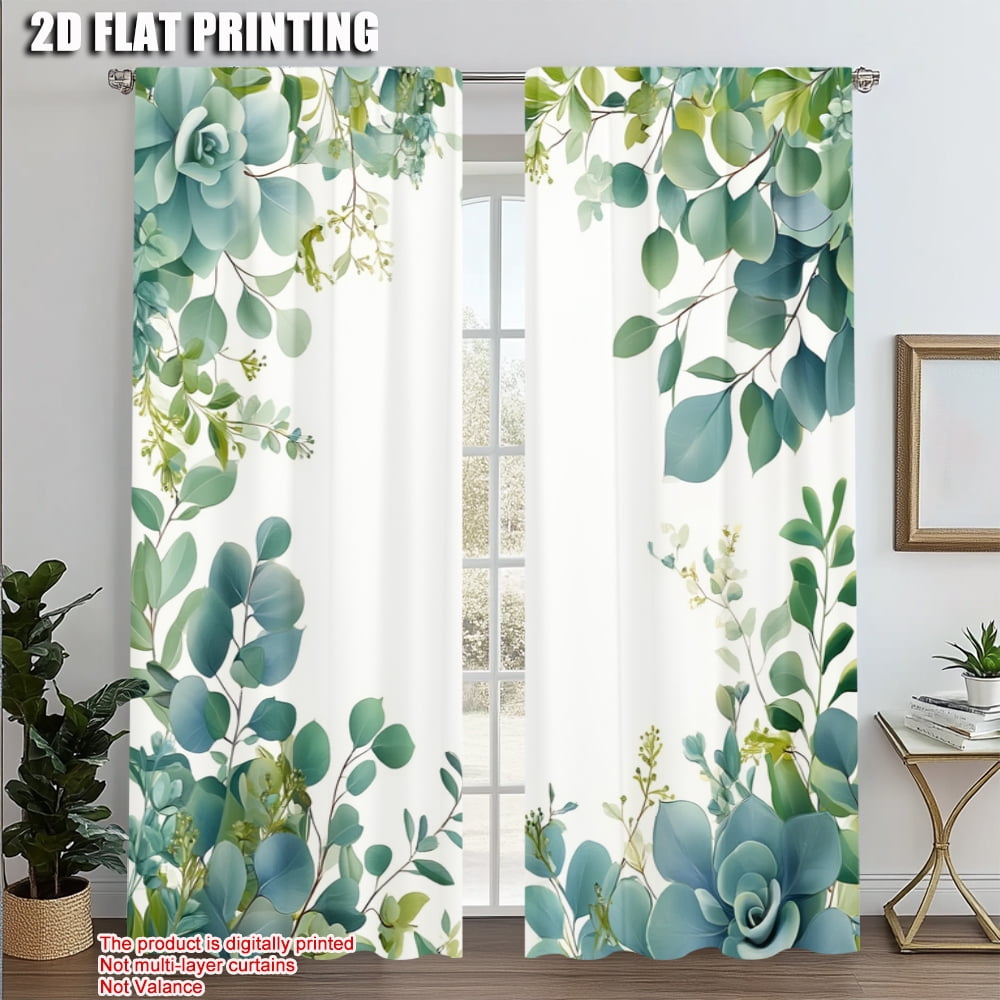 2pcs Curtains Digital Printed 2D - 2pcs Curtains Digital Printed 2D Print Floral Wreath Machine Washable Rations For Home For Bedroom Office 65e81ddf 7aac 4e58 8604 E6a037c562d7.e481079b60c6c08a60246b5c3fb274ec 