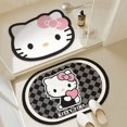 2pcs Cute Cartoon Hellokitty Carpet Bathroom Floor Mat Wearresistant