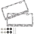 thumbnail image 1 of 2pcs Cute Cats License Plate Frame for Car Accessories Rustproof License Plate Cover with Screws for US Vehicles 12x6 Inch（161） Home Decor, 1 of 7