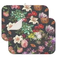 thumbnail image 1 of 2pcs Cute Floral and watercolor Illustration Drying Mat, Waterproof Countertop Drying Pad, Quick Dry Microfiber Kitchen Mat with Hanging Loop, Rustic Design, 1 of 3