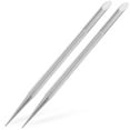2pcs Cuticle Pusher Nail Polish Remover Stainless Steel Manicure Tool
