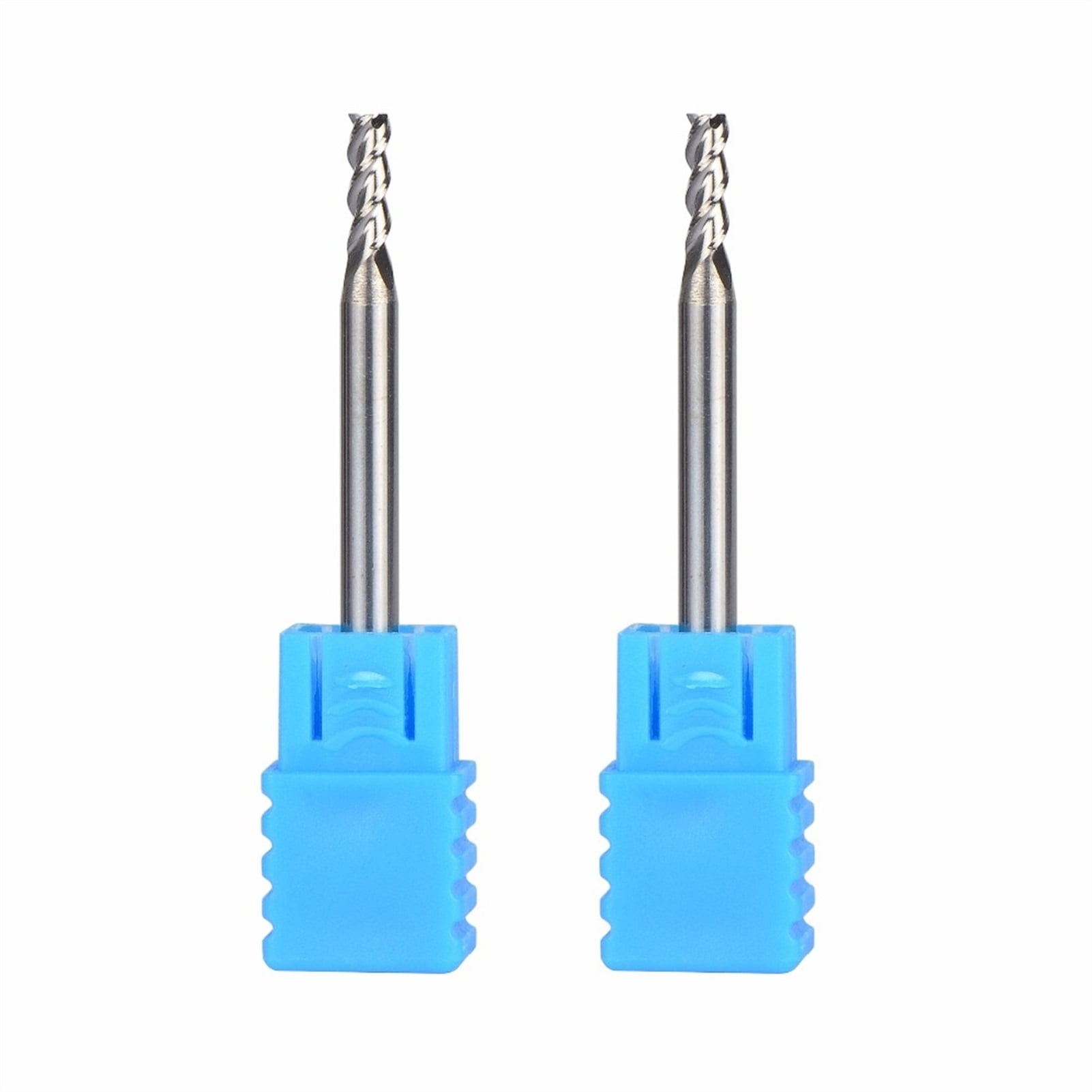 2pcs D3-4-50 Tungsten Steel End Mills 3 Flute Flattened Head Milling Cutters Carbide End Mills HRC45 Machining for Aluminum