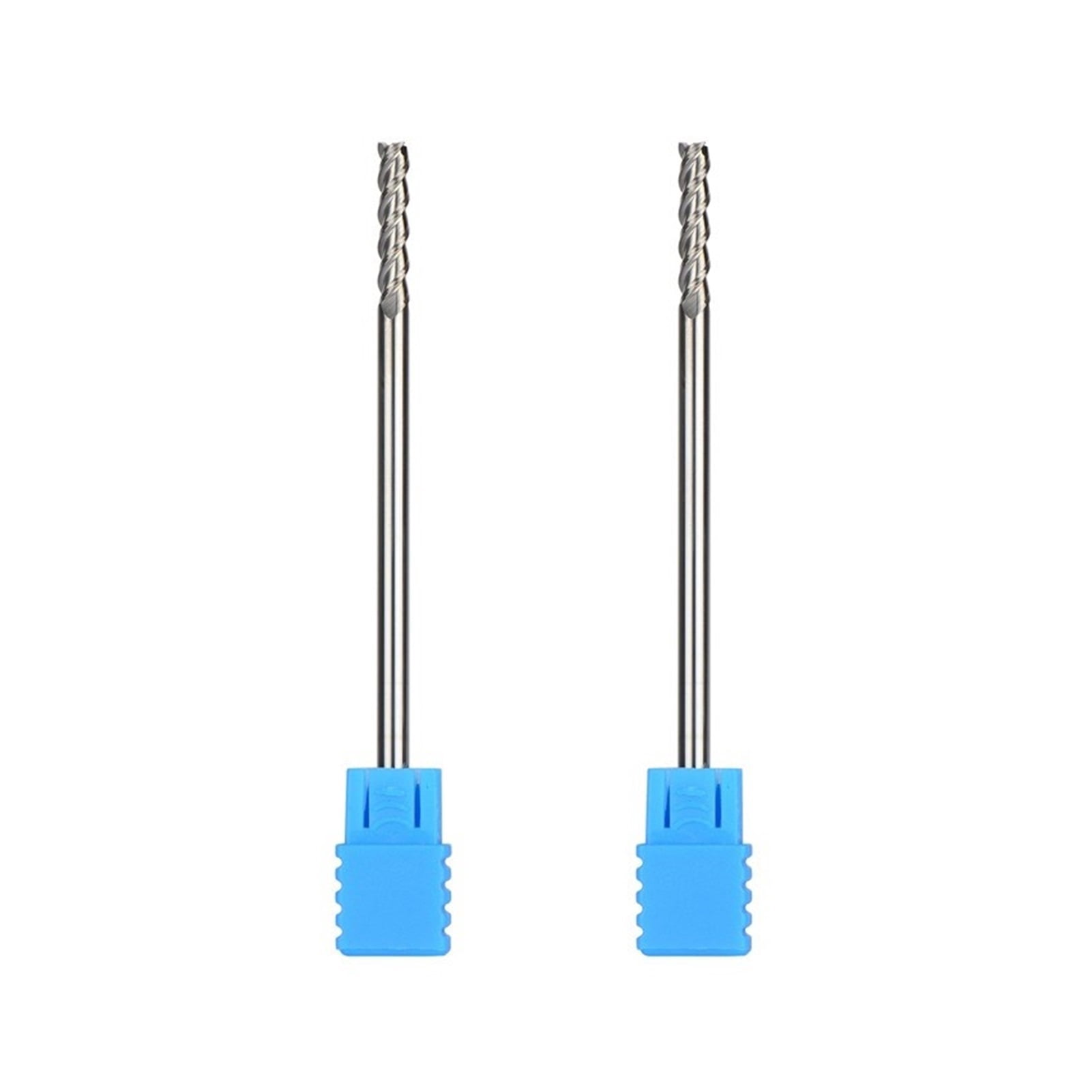 2pcs D4-4-100 Tungsten Steel End Mills 3 Flute Long Cutting Edge and Flattened Head Milling Cutters Machining for Aluminum