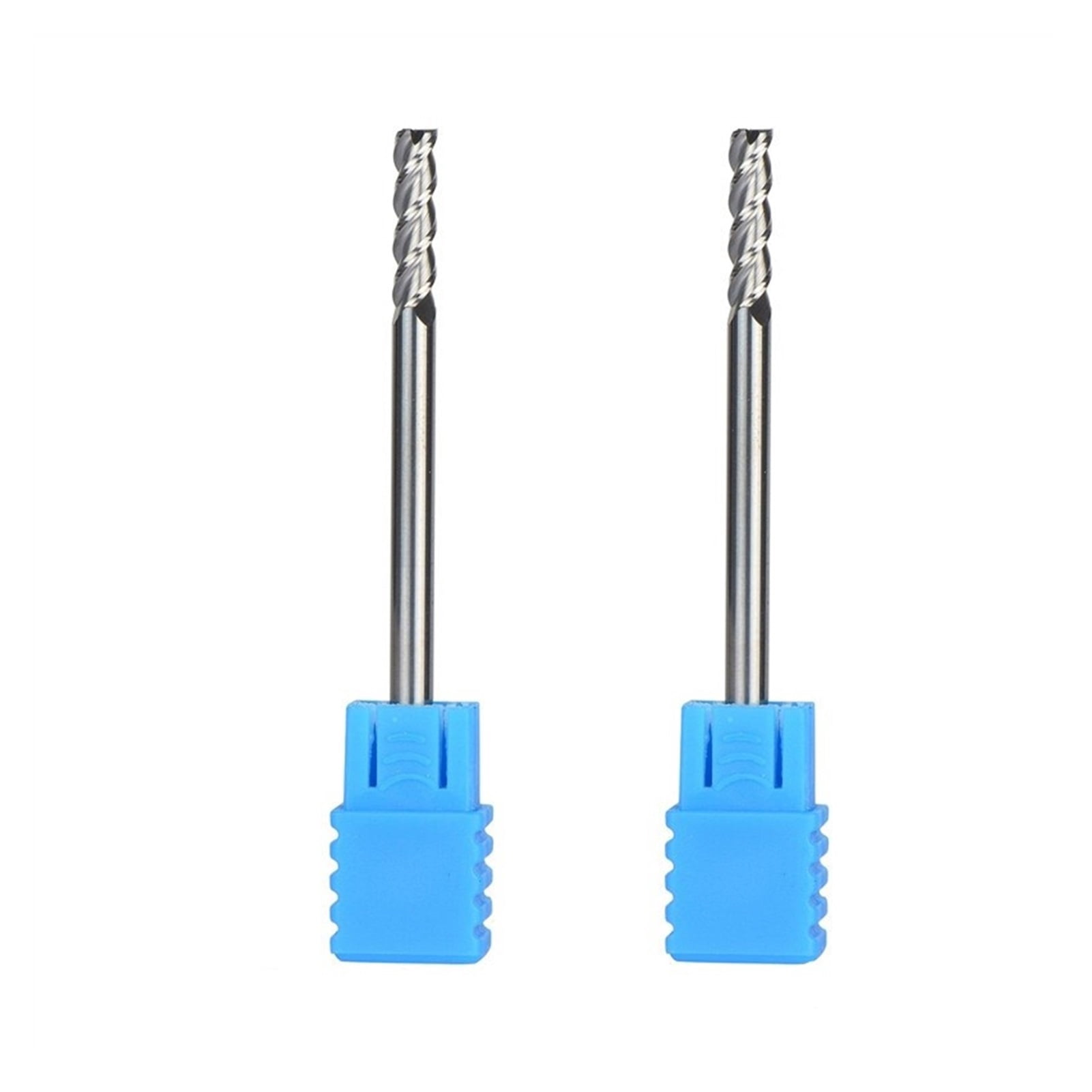 2pcs D4-4-75 Tungsten Steel End Mills 3 Flute Long Cutting Edge and Flattened Head Milling Cutters Machining for Aluminum