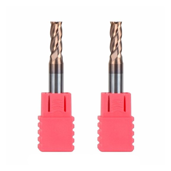 2pcs D5-6-50 4 Flute Flattened Head CNC Milling Cutters Carbide End Mills Shank Diameter 6mm Tungsten Steel End Mills