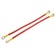thumbnail image 1 of Unique Bargains 2pcs DC 12V 24V Red Universal Battery Wire Cable for Car 24cm Length, 1 of 2