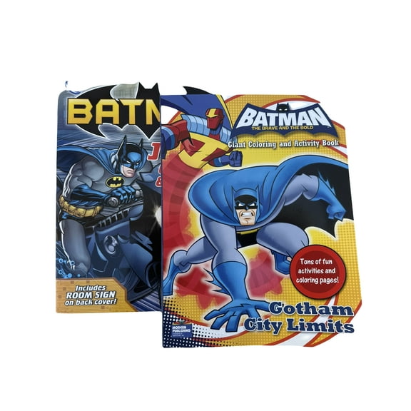 2pcs DC Comics Batman Coloring Book - Batman Gotham Coloring and Activity Book