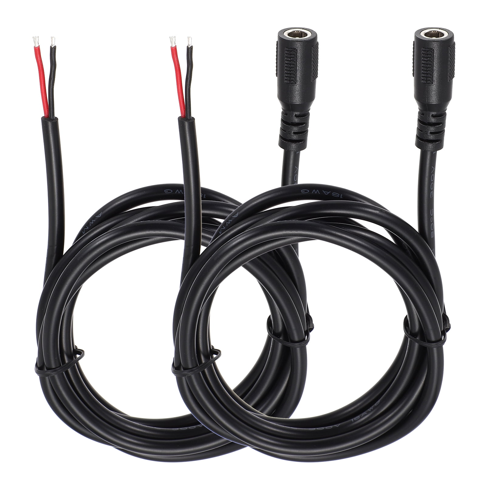 CERRXIAN DC5521 Power Pigtails Kabel, 1.6 FT 14AWG 5.5mm X 2.1 Mm DC Male Bare Wire Open End Power Wire, DC Supply Repair Kabel Für CCTV Sicherheitskamera LED Strip Light Etc-2 Pcs - View #6