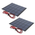 thumbnail image 1 of Neyseki 2pcs DC5V 500mA Solar Panel Cell Power Module Polycrystalline Silicon Solar Panel with 100cm Cable, 1 of 7