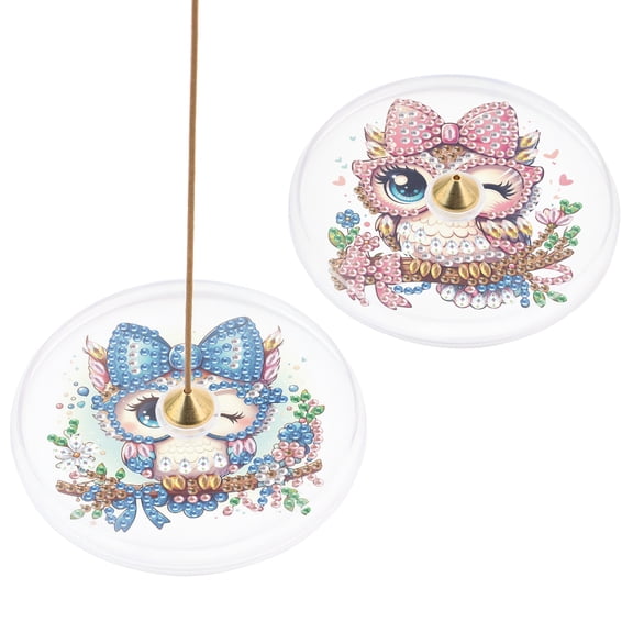 2pcs DIY Diamond Painting Aromatherapy Tray Kit Bow and Bird Sparkling Tray Home Decor A Relaxing Choice Unique Handcrafted Diamond Art Craft Gift