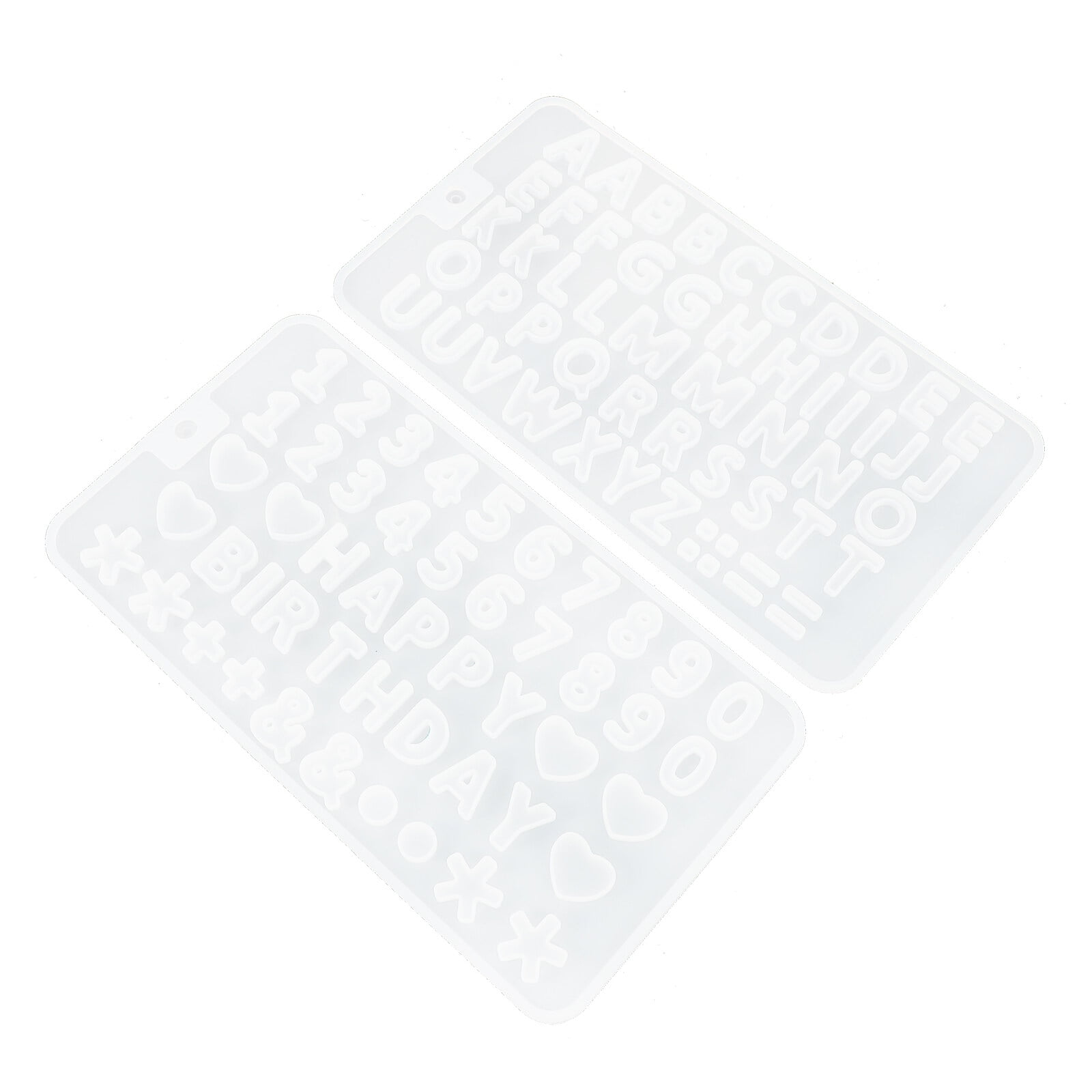 2pcs DIY Letters Number Shape Silicone Molds Alphabet Number Molds