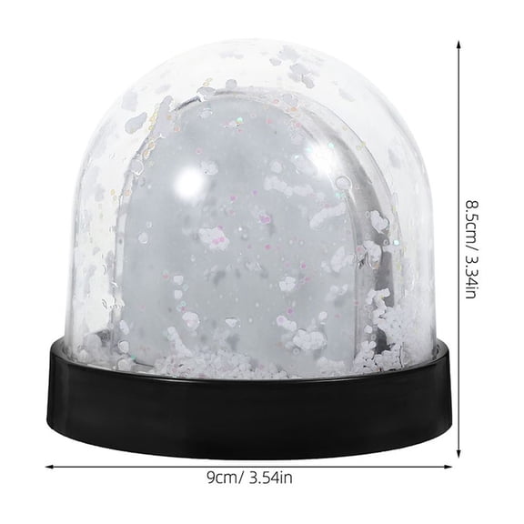 2pcs Photo Snow Globe Craft Kit for Winter Holiday Party Decor with Clear Plastic Globe and Fun