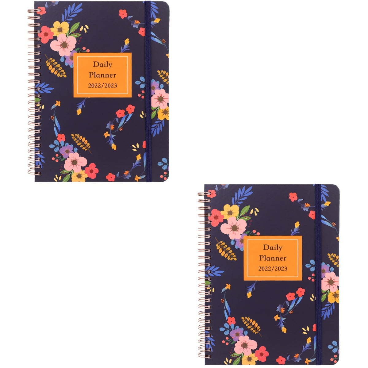 2pcs Daily Planner July.2022 June.2023 Academic Planner Spiral Bound