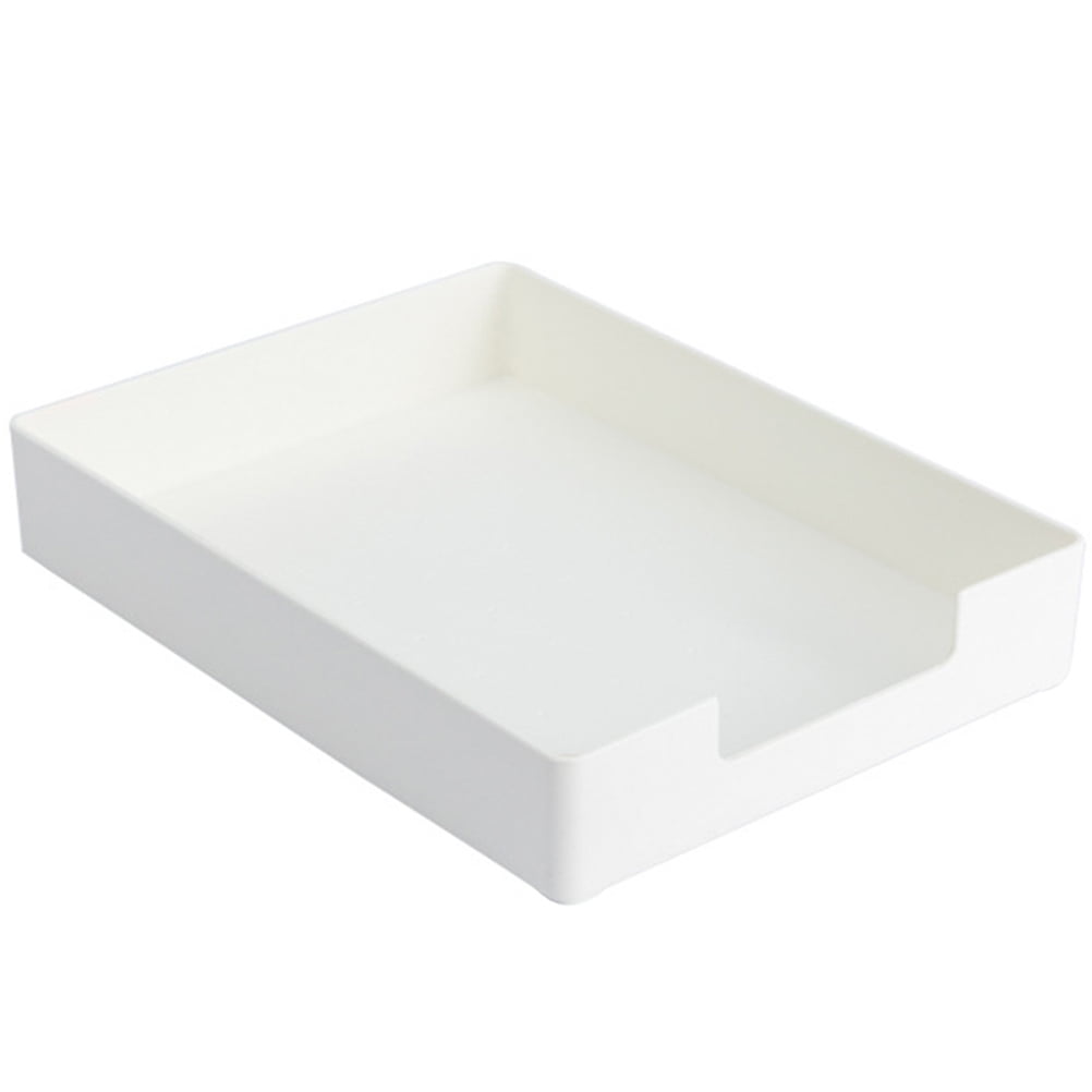 2pcs Daily Use Desk Organizer Stackable File Tray Household Desk Tray Study Accessory