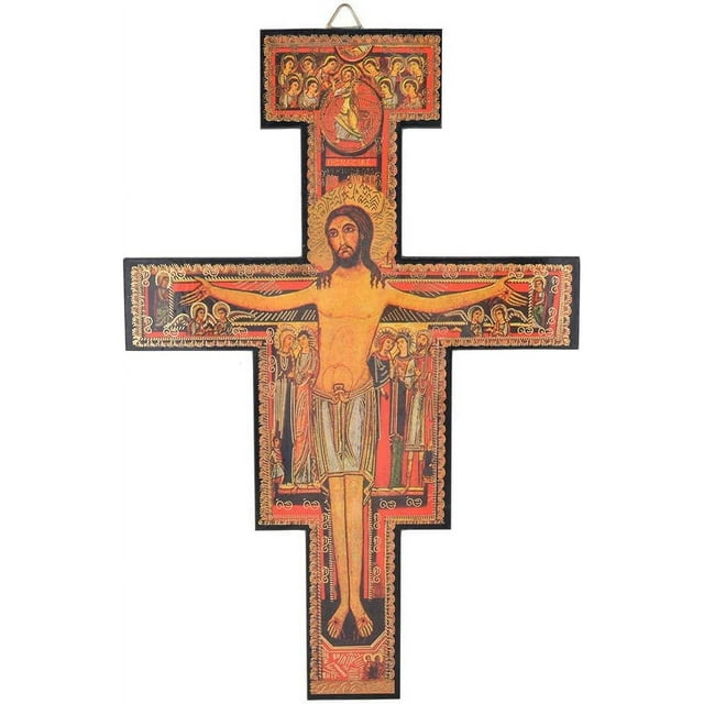 2pcs Damiano Catholic Christian Religious Gifts 9 x 6 Inch Wall Cross