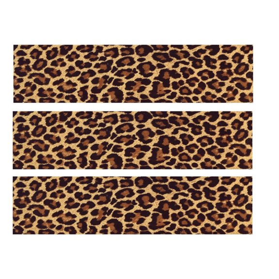 2pcs Dark Leopard Edible Icing Image Cake Border Strips Decoration Frosting Sheet Strips