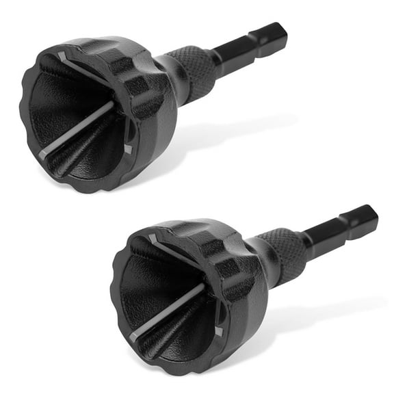2pcs Deburring External Chamfer Tool, 1/4 Inch Hex Shank Deburring Tool Rotary Remove Burr Chamfering Drill Bit