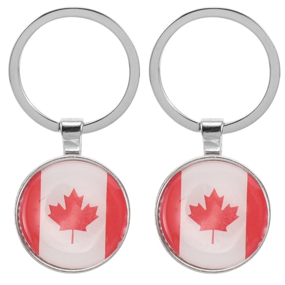 ibasenice Canadian Souvenirs Keychain Zinc Alloy Multi 2Pcs