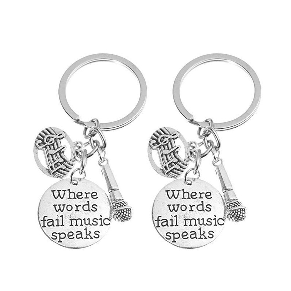 2pcs Decorative Key Hanging Decors Musical Microphone Designed