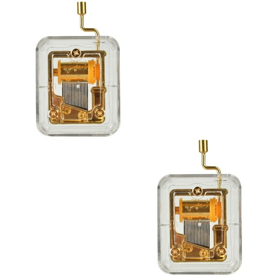 2pcs Decorative Musical Box DIY Hand Crank Music Boxes Clockwork Music Box Party Supply