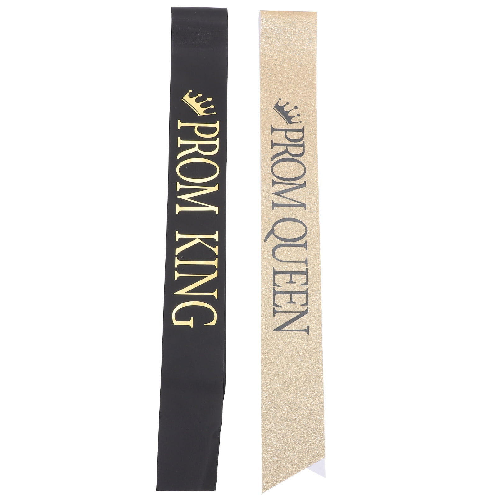 2pcs Decorative Prom King Prom Queen Sashes Letter Sashes Decorations